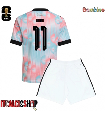 Belgio Jeremy Doku #11 Seconda Maglia Bambino Mondiali 2026 Manica Corta (+ Pantaloni corti)